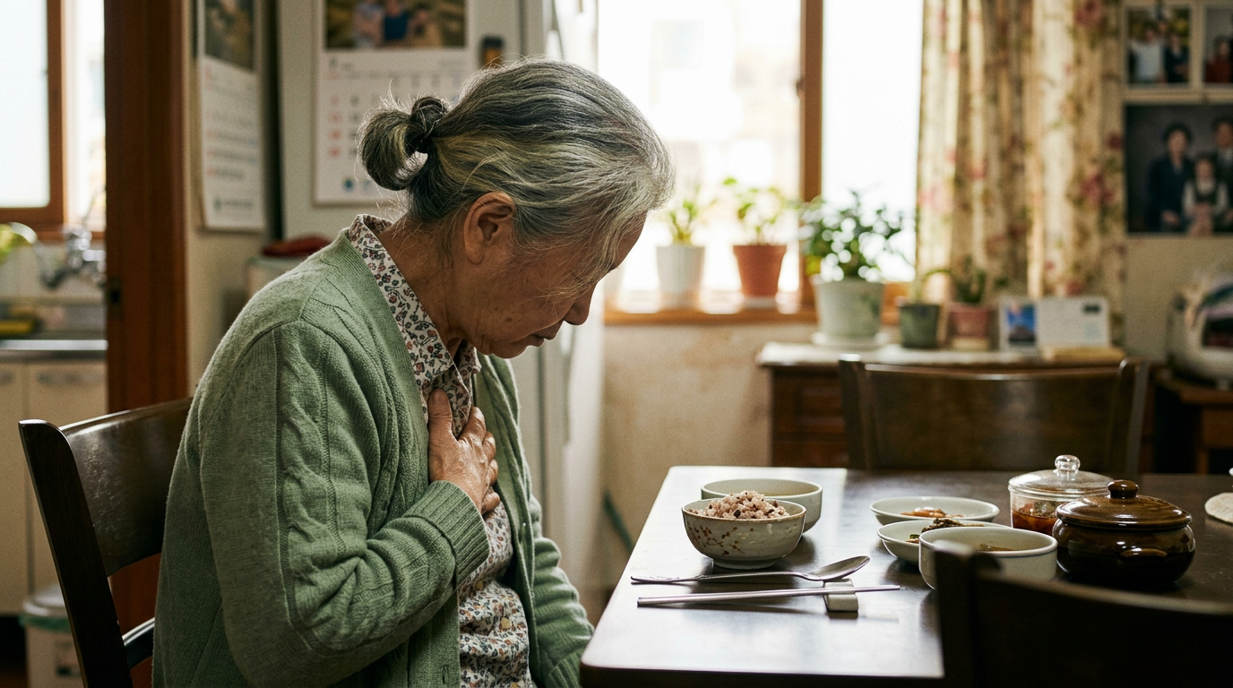 밥이 명치까지 아프게 내려가는 분들 — 열격(식도이완불능증)은 막히는 이유가 세 가지입니다